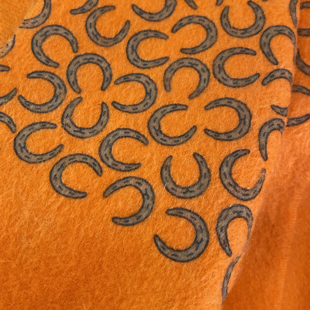 HERMES cashmere scarf orange